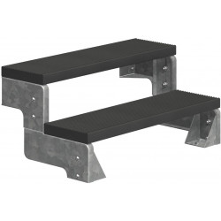 Ulkoportaat Dolle Gardentop Trimax, 360-440mm, ilman kaidetta, antrasiitti