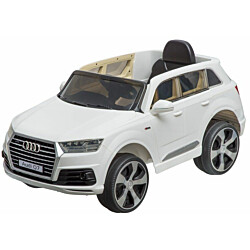 Lasten sähköauto Viheraarni Audi Q7, 12V, valkoinen