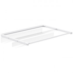 Mesh kenkähylly Elfa 40, ulosvedettävä, 605x430x96mm, valkoinen