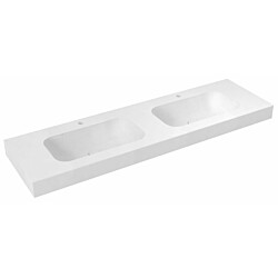 Pesuallas Interia Emico Double Central, 180x50 cm, kaksoisallas, mattavalkoinen