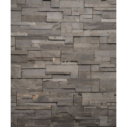 Paneelitapetti PhotowallXL End Grain Composition 158208, 2325x2790mm, tummanharmaa