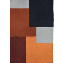 Villamatto Finarte Kortteli, 140x200cm, ruoste