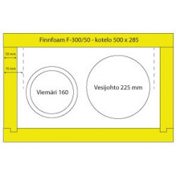 Putkikotelo Finnfoam 50mm, 500x285mm