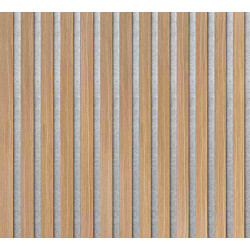 Akustiikkalevy Fibrotech Quanti, 18x520x2440mm, valkotammi, harmaa pohja
