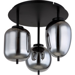 Kattovalaisin Globo Blacky Ø46cm, 3-osainen, musta/savu