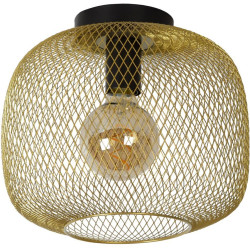 Kattovalaisin Lucide Mesh Ø30cm, mattakulta/messinki