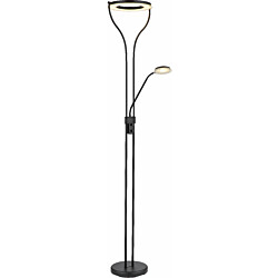 Lattiavalaisin lukuvalolla Globo Ebro, 20W, 3000K, musta