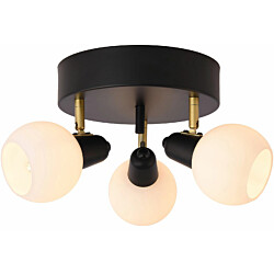 Kattovalaisin FocusLight Kiira 3-osa Ø23cm, musta/mattakulta