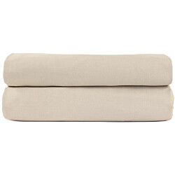 Aluslakana Familon Percale Luomu, muotoonommeltu, 80x200cm, greige