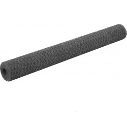 Kanaverkko teräs PVC pinnoitteella, silmäkoko 13mm, 25x1.2m, harmaa