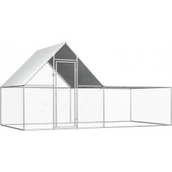 Kanahäkki, 4x2x2m, galvanoitu teräs