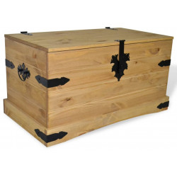 Säilytysarkku meksikon mänty corona-sarja 91x49,5x47 cm