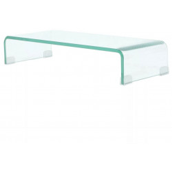 Tv-taso/näyttöteline kirkas lasi 60x25x11 cm