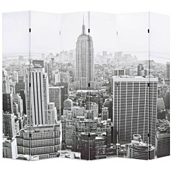 Taitettava tilanjakaja 228x170 cm new york mustavalkoinen