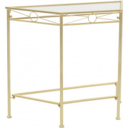 Sivupöytä vintagetyyli metalli 87x34x73 cm kulta