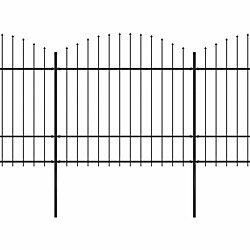 Puutarha-aita, keihäskärjillä, teräs, (1.5-1.75)x3.4m, musta