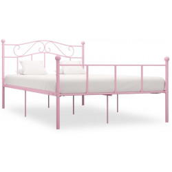 Sängynrunko pinkki metalli 120x200cm