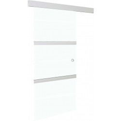 Liukuovi soft-stopeilla ESG-lasi ja alumiini 90x205 cm