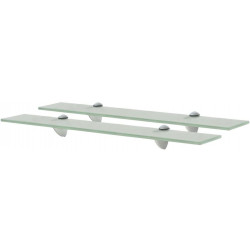 Kelluvat hyllyt, 2 kpl, lasi, 60x20 cm, 8 mm, huurre