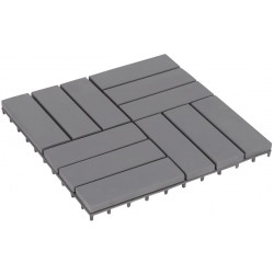Terassilaatat 20 kpl, harmaapesty, 30x30 cm, akaasiapuu