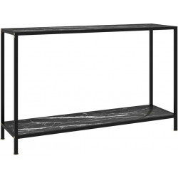 Konsolipöytä musta 120x35x75 cm karkaistu lasi
