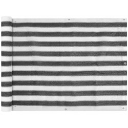 Parvekkeen suoja HDPE, 90x400 cm, antrasiitti ja valkoinen