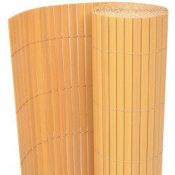 Kaksipuolinen puutarha-aita, PVC, 90x300cm, keltainen