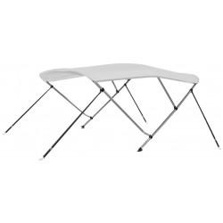 3-kaarinen bimini-kate, valkoinen, 183x196x137 cm