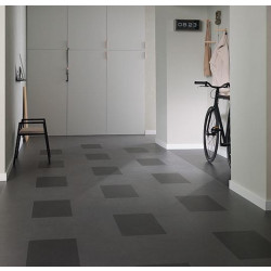 Linoleumilaatta Forbo Marmoleum Click Volcanic Ash, 30x60cm, tumma harmaa
