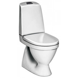 WC-istuin Nautic 1500 Hygienic Flush, kaksoishuuhtelu 4/2,5l, S-lukko, avoin huuhtelukaulus, soft closing kansi