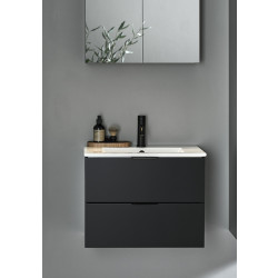 Allaskaappi altaalla Hafa Go, 610x480mm, 2 laatikkoa, musta
