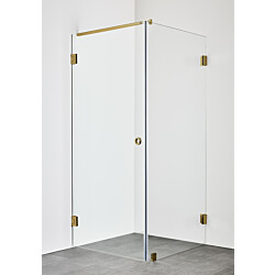 Suihkunurkka Hafa Infinity Combi 100x100, kirkkaat lasit, messinkiprofiilit