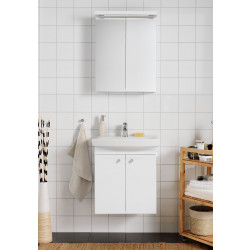 Kylpyhuoneryhmä Hafa Life 600 peilikaapilla, valkoinen ovi