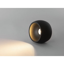 LED-kattovalaisin Hide-a-lite Globe G2 Surface, Tune, musta