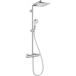 Sadesuihkusetti Hansgrohe Crometta E Showerpipe 240 1jet, termostaattihanalla, suihkupää ⌀240mm, kiiltävä kromi