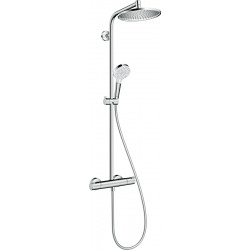 Sadesuihkusetti Hansgrohe Crometta S Showerpipe 240 1jet, termostaattihanalla, suihkupää ⌀240mm, kiiltävä kromi