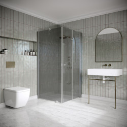 Suihkunurkka Hietakari Classic 147, 895x702mm, harmaa profiili, savulasi