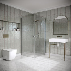 Suihkunurkka Hietakari Classic 148, 805x705mm, harmaa profiili, kirkas lasi