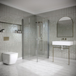Suihkunurkka Hietakari Classic 150, 895x895mm, harmaa profiili, kirkas lasi