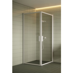 Suihkunurkka Hietakari Bläk 757 New York, valkoinen, kääntyvät ovet, 717x717mm