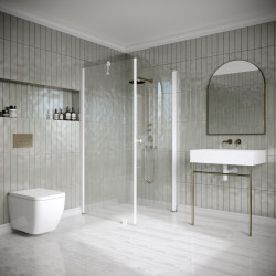 Suihkunurkka Hietakari Classic 146, 705x802mm, valkoinen profiili, kirkas lasi