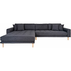 Divaanisohva House Nordic Lido, 3-istuttava, vasen, tummanharmaa