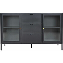 Vitriini House Nordic Dalby, 3 laatikolla, 140x40x85cm, musta