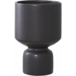 Kukkaruukku House Nordic Flowerpot, ø15x23.5cm, keramiikka/musta