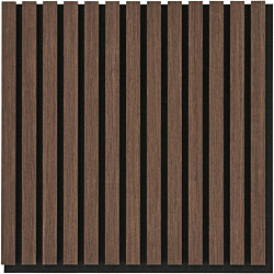 Akustiikkalevy House Nordic, 520x520x22mm, rimapaneeli, tummanruskea