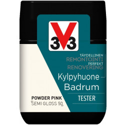Remontointimaali kylpyhuone V33, puolikiiltävä, tester, 75ml, powder pink