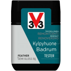Remontointimaali kylpyhuone V33, puolikiiltävä, tester, 75ml, feather