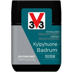 Remontointimaali kylpyhuone V33, puolikiiltävä, tester, 75ml, dolphin grey
