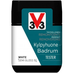 Remontointimaali kylpyhuone V33, puolikiiltävä, tester, 75ml, white