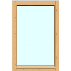 Yksilasinen ikkuna HR-Ikkunat, 6x9, suojakäsitelty karmi, kiinteä ikkuna, tasolasi